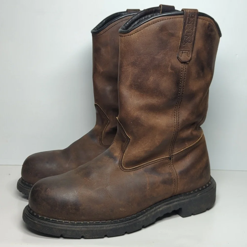 Red Wings Pecos western style pull on work boot men's size 12H (Wide)